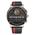 AKDPN Luxury Style Automatic Watch Leather Strap Chronograph Watch For Men A9022