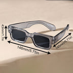2 Retro Square Fashion Glasses – Unisex Thick Frame Sunglasses for Beach