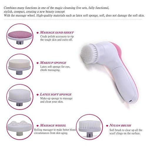 '-5-in-1 Smoothing Body & Facial Massager (Pink)