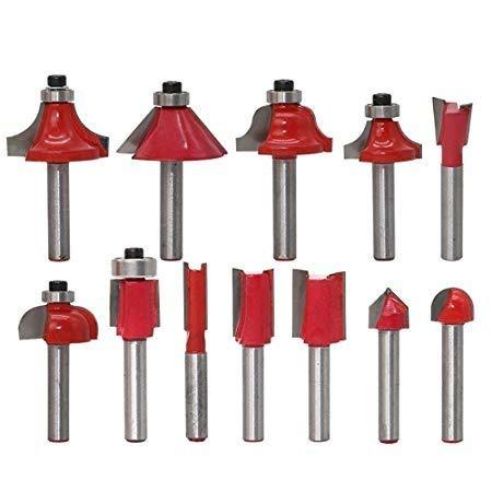 '-12/15pcs Milling Cutter Router Bit Set