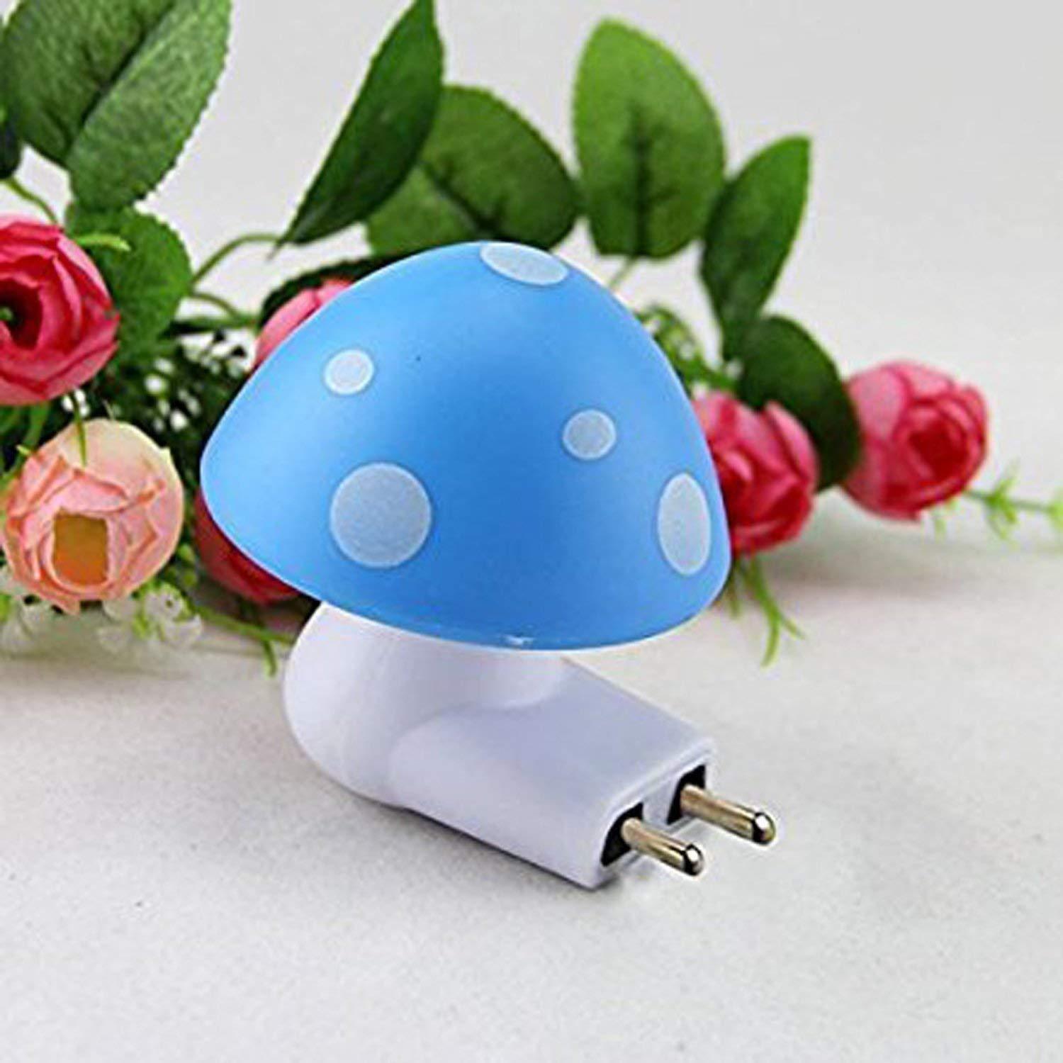 Automatic Night Sensor Mushroom Lamp (0.2 watt, Multicolour) 