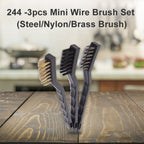 '-3pcs Mini Wire Brush Set (Steel/Nylon/Brass Brush)
