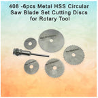 '-6pcs Metal HSS Circular Saw Blade Set Cutting Discs for Rotary Tool