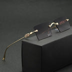 2023 Fashionable Square Rimless Sunglasses For Men And Women-SunglassesCraft