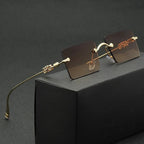 2023 Fashionable Square Rimless Sunglasses For Men And Women-SunglassesCraft