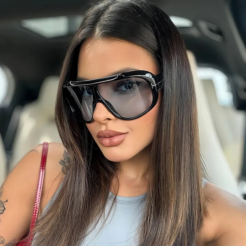 2025 Vintage Oversized Shield Sunglasses For Men and Women-SunglassesCraft